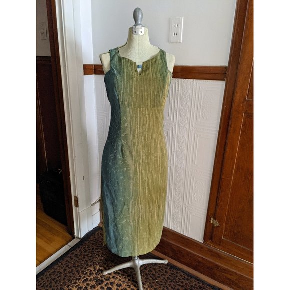 Ou Empereur Ou Rien Green and blue sleevless midi dress - Picture 14 of 16